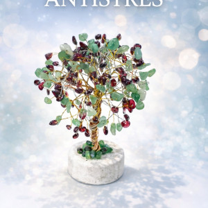 drvo kristala antistres, amazonit značenje, granat značenje, kristali za stres, kristali za opuštanje, kristali za mir, antistres dekoracija, energija doma kristali, MelAureus by Melanija Maružin